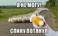 я не могу! спину потянул