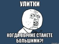 улитки когда вы уже станете большими?!