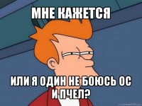 мне кажется или я один не боюсь ос и пчел?