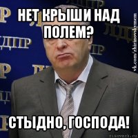 нет крыши над полем? стыдно, господа!