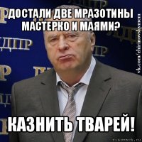 достали две мразотины мастерко и маями? казнить тварей!