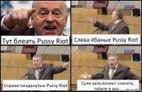 Тут блеать Pussy Riot Слева ёбаные Pussy Riot Справа пизданутые Pussy Riot Суки заполоняют планету, горите в аду..