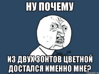 ну почему из двух зонтов цветной достался именно мне?