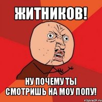 житников! ну почему ты смотришь на моу попу!