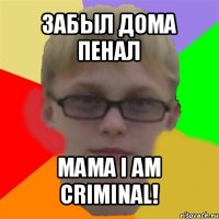 забыл дома пенал мама i am criminal!