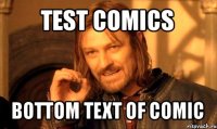test comics bottom text of comic