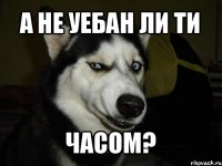 А НЕ УЕБАН ЛИ ТИ ЧАСОМ?