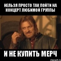 нельзя просто так пойти на концерт любимой группы и не купить мерч