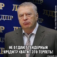  не отдают тендерный кредит? хватит это терпеть!