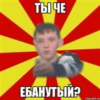 ты че ебанутый?