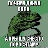 почему дунул волк, а крышу снесло поросятам?