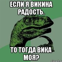 если я викина радость. то тогда вика моя?