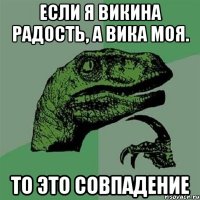 если я викина радость, а вика моя. то это совпадение