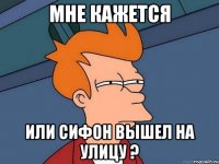 мне кажется или сифон вышел на улицу ?