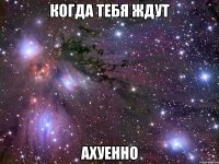 когда тебя ждут ахуенно