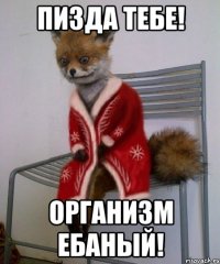 пизда тебе! организм ебаный!