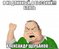 я не длинный, а высокий!!! блять александр щербаков ©