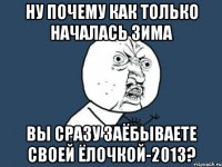 ну почему как только началась зима вы сразу заёбываете своей ёлочкой-2013?