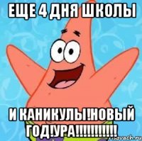 еще 4 дня школы и каникулы!новый год!ура!!!