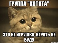 группа "котята" это не игрушки, играть не буду