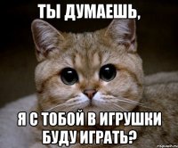 ты думаешь, я с тобой в игрушки буду играть?