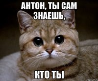 антон, ты сам знаешь, кто ты