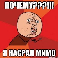 почему???!!! я насрал мимо