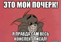 это мой почерк! я правда сам весь конспект писал!