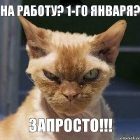 на работу? 1-го января? запросто!!!