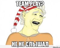 team play? не,не слышал