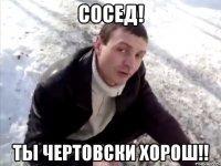 сосед! ты чертовски хорош!!