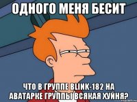 одного меня бесит что в группе blink-182 на аватарке группы всякая хуйня?