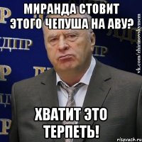 миранда стовит этого чепуша на аву? хватит это терпеть!