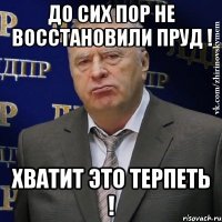 до сих пор не восстановили пруд ! хватит это терпеть !