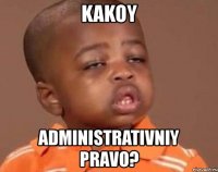 kakoy administrativniy pravo?