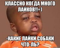 классно когда много лайков!!=) -какие лайки,собаки что-ль?