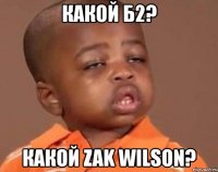 какой б2? какой zak wilson?