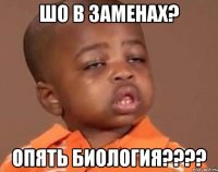 шо в заменах? опять биология???