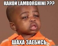 какой lamborghini ??? шаха заебись