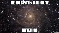 не посрать в школе ахуенно