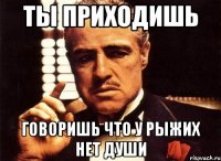 ты приходишь говоришь что у рыжих нет души