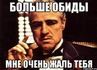 больше обиды мне очень жаль тебя