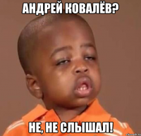 андрей ковалёв? не, не слышал!