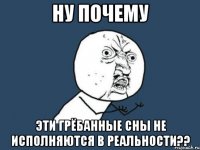 ну почему эти грёбанные сны не исполняются в реальности??