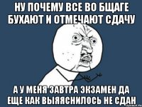 ну почему все во бщаге бухают и отмечают сдачу а у меня завтра экзамен да еще как выяяснилось не сдан