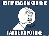 ну почему выходные такие короткие