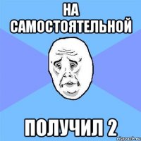 на самостоятельной получил 2