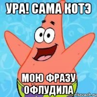 ура! сама котэ мою фразу офлудила