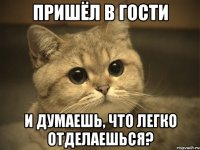 пришёл в гости и думаешь, что легко отделаешься?