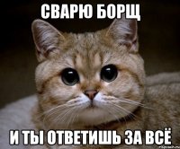 сварю борщ и ты ответишь за всё